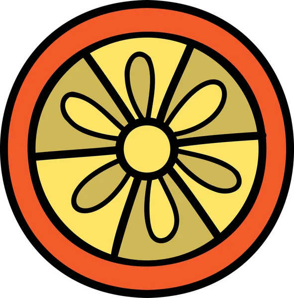 El çizimi limon kesimi arka planda izole edilmiş.