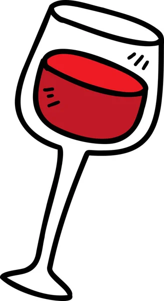Hand Drawn Wine Glass Illustration Isolated Background — Stockový vektor