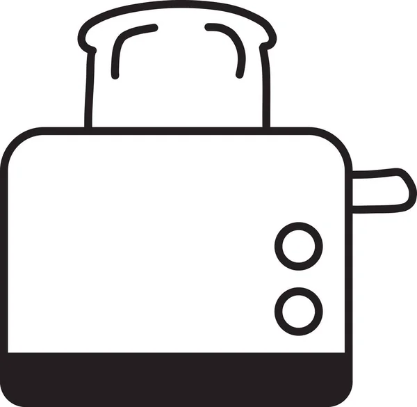 Hand Drawn Toaster Illustration Isolated Background — Stock Vector