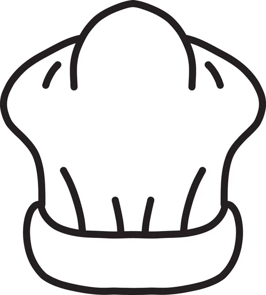 Chapeau Chef Dessiné Main Illustration Isolée Sur Fond — Image vectorielle