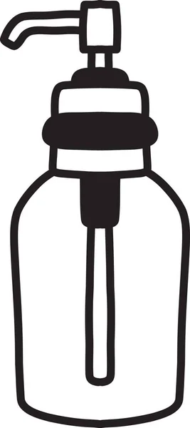 Ilustración Botella Bomba Dibujada Mano Aislada Sobre Fondo — Archivo Imágenes Vectoriales