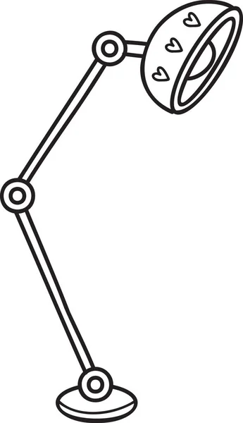 Handritad Golvlampa Illustration Isolerad Bakgrunden — Stock vektor