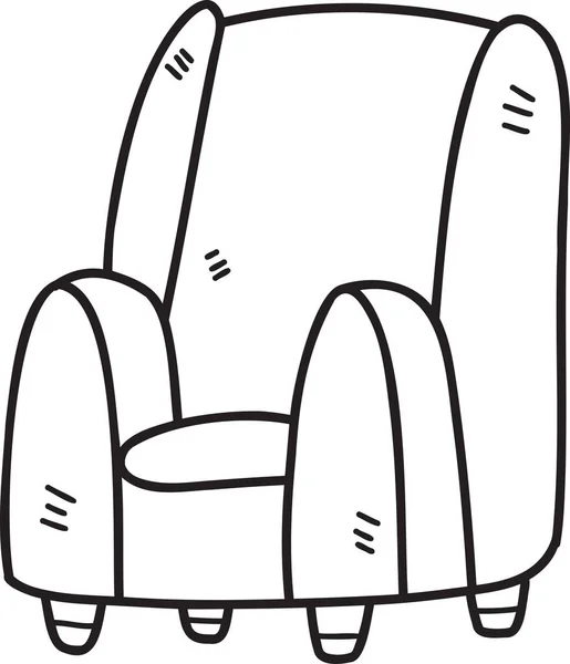 Ручной Рисунок Кресла Заднем Плане — стоковый вектор