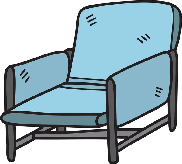 背景上孤立的手绘扶手椅插图 — 图库矢量图片