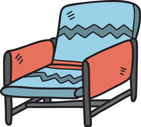 背景上孤立的手绘扶手椅插图 — 图库矢量图片