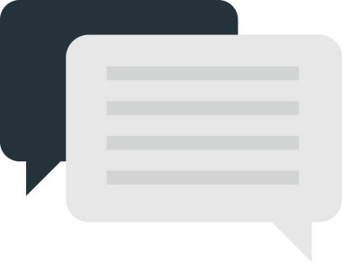 Arkaplanda izole edilmiş en az biçimdeki ileti kutuları ve sohbetler