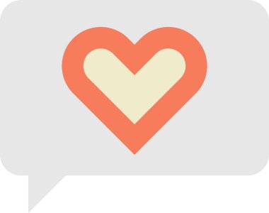 kalp, metin kutusu illüstrasyonunda arka planda en az izole edilmiş şekilde