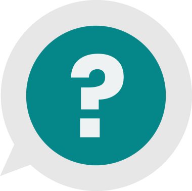 Arka planda izole edilmiş en az biçimdeki metin kutusu illüstrasyonunda şüpheli işaret