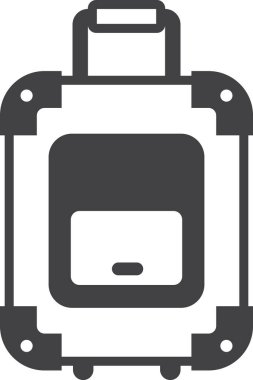 bagaj illüstrasyonu arka planda asgari düzeyde izole