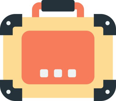 bagaj illüstrasyonu arka planda asgari düzeyde izole