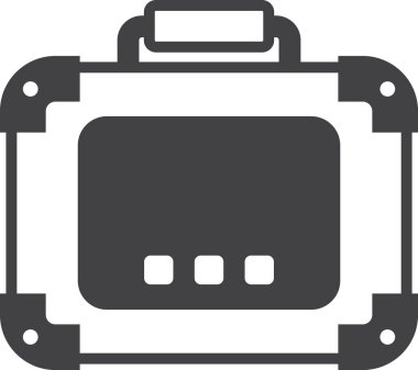 bagaj illüstrasyonu arka planda asgari düzeyde izole