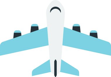 Arkadan izole edilmiş en az illüstrasyonla yukarıdan gelen uçak