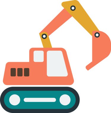 Arkaplanda asgari biçimdeki kazıcı resimlemesi izole edildi