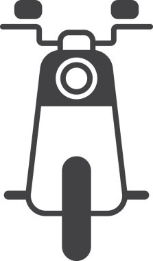 Arka planda izole edilmiş minimal biçim mobilet illüstrasyonu