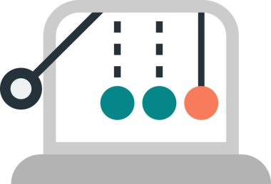 Arka planda asgari biçimde izole edilmiş denge topu resimlemesi