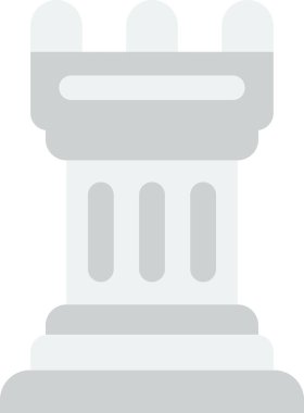 Arkaplanda asgari biçimde izole edilmiş satranç taşı illüstrasyonu