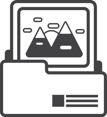 arkaplanda izole edilmiş resim depolama klasörü illüstrasyonu