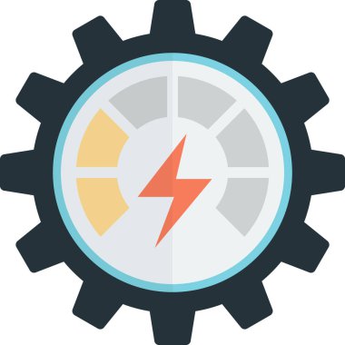 Arkaplanda asgari biçimde izole edilmiş elektrik gücü illüstrasyonu