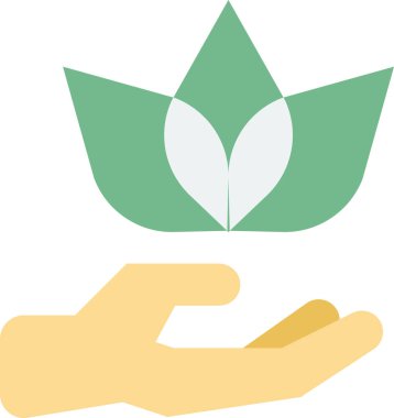 El ve yaprak resimlemesi arka planda en az izole edilmiş şekilde