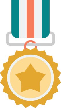 Madalya illüstrasyonu arka planda en az düzeyde izole edilmiş