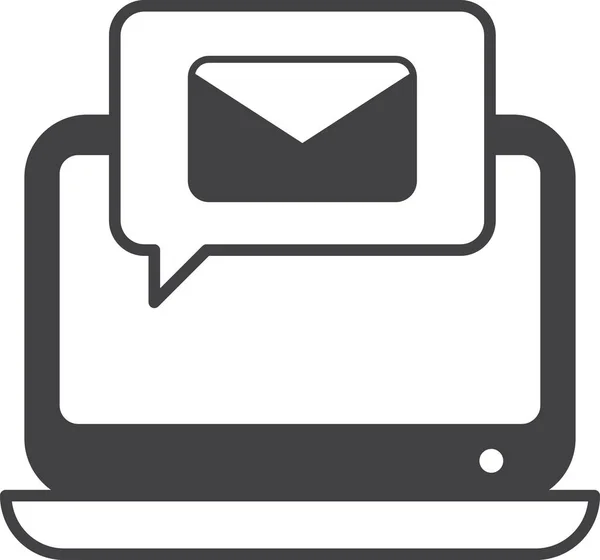 Laptop Com Mensagens Mail Ilustração Estilo Mínimo Isolado Segundo Plano —  Vetores de Stock