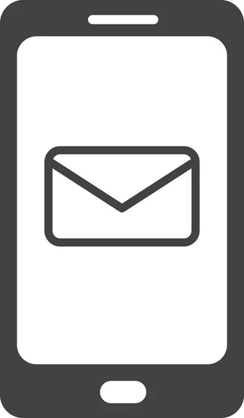 Смартфон Иллюстрацией Сообщений Электронной Почты Минимальном Стиле Изолирован Заднем Плане — стоковый вектор