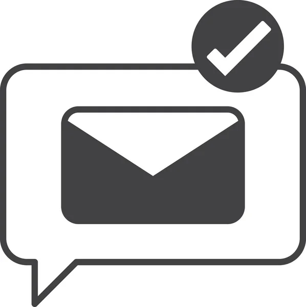 Caixa Mensagem Com Ilustração Mail Estilo Mínimo Isolado Segundo Plano —  Vetores de Stock