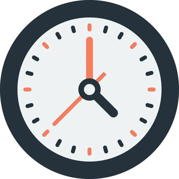 Ilustración Del Reloj Pared Estilo Mínimo Aislado Fondo — Vector de stock