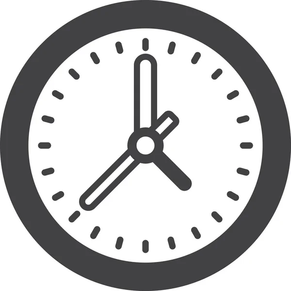 Ilustración Del Reloj Pared Estilo Mínimo Aislado Fondo — Vector de stock