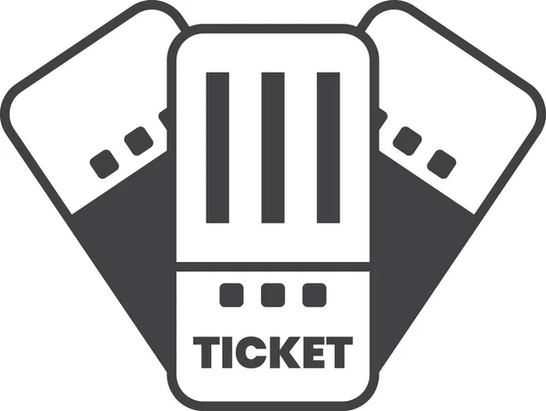 Ilustración Del Ticket Estilo Mínimo Aislado Segundo Plano — Vector de stock