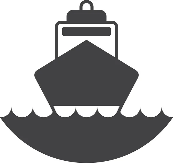 Yachtdarstellung Minimalen Stil Isoliert Auf Hintergrund — Stockvektor