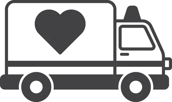 Illustration Ambulance Dans Style Minimal Isolé Sur Fond — Image vectorielle