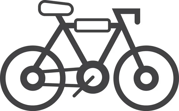 自転車のイラストを背景に最小限のスタイルで — ストックベクタ