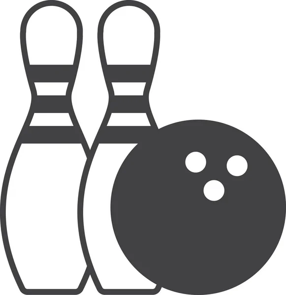 Bowling Ausrüstung Illustration Minimalem Stil Isoliert Auf Hintergrund — Stockvektor