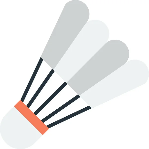 Badminton Bal Illustratie Minimale Stijl Geïsoleerd Achtergrond — Stockvector