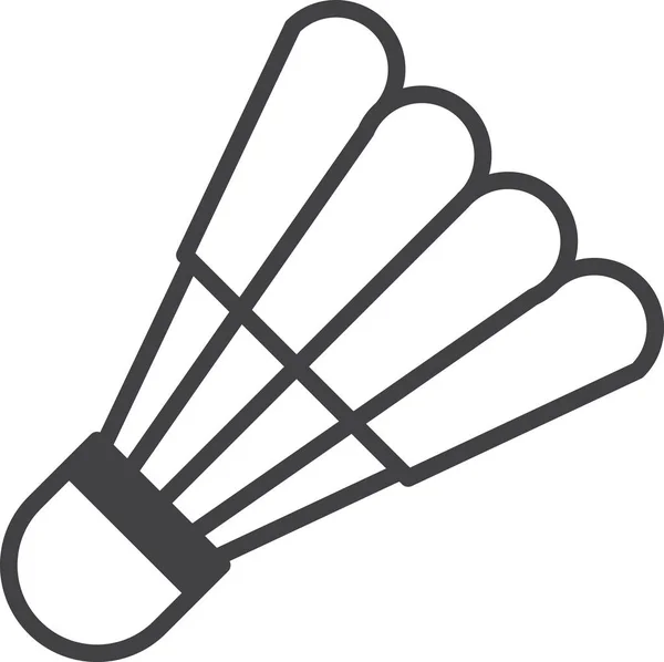 Badminton Boll Illustration Minimal Stil Isolerad Bakgrund — Stock vektor