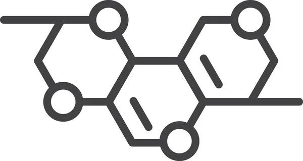 Illustration Molécules Atomes Dans Style Minimal Isolé Sur Fond — Image vectorielle