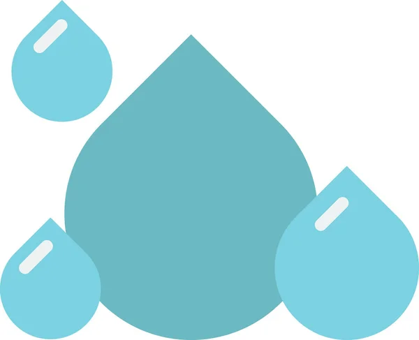 Gota Ilustración Agua Estilo Mínimo Aislado Sobre Fondo — Vector de stock