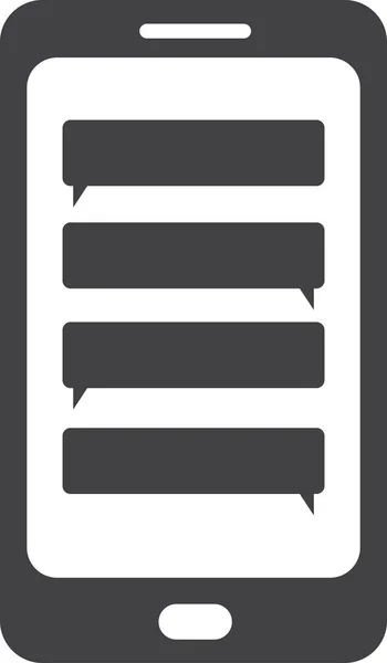 Ілюстрація Смартфона Текстової Коробки Мінімальному Стилі Ізольовано Фоні — стоковий вектор