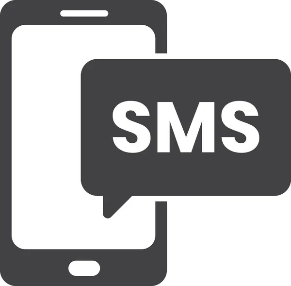 Smartphone Avec Illustration Messages Électroniques Dans Style Minimal Isolé Arrière — Image vectorielle