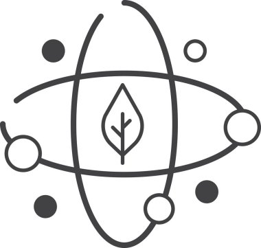 Yaprak ve moleküllerin gösterimi arkaplanda izole edilmiş en az biçimdedir