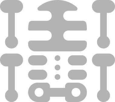 Arka planda en az izole edilmiş X ışınları ve kemik çizimi