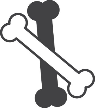 Arka planda en az biçimde izole edilmiş kemik çizimi