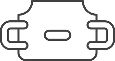 Arka planda en az düzeyde tıbbi maske çizimi izole edildi