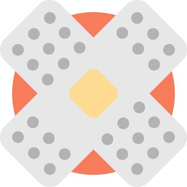 Arka planda izole edilmiş asgari biçimdeki bandaj çizimi