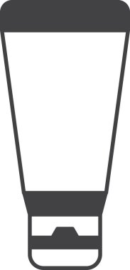 arkaplanda asgari düzeyde izole edilmiş güneş kremi illüstrasyonu