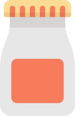 Arka planda izole edilmiş asgari tarzda ilaç şişesi illüstrasyonu