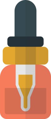 Arka planda izole edilmiş asgari biçimde şişe ve damla çizimi