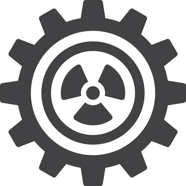Radioactive Symbol Illustration Minimal Style Isolated Background — Stock Vector