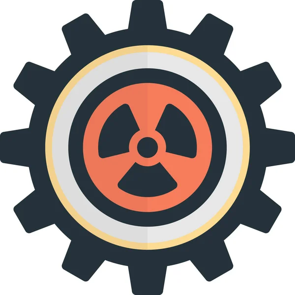 Ilustracja Symbolu Radioaktywnego Minimalnym Stylu Odizolowanym Tle — Wektor stockowy